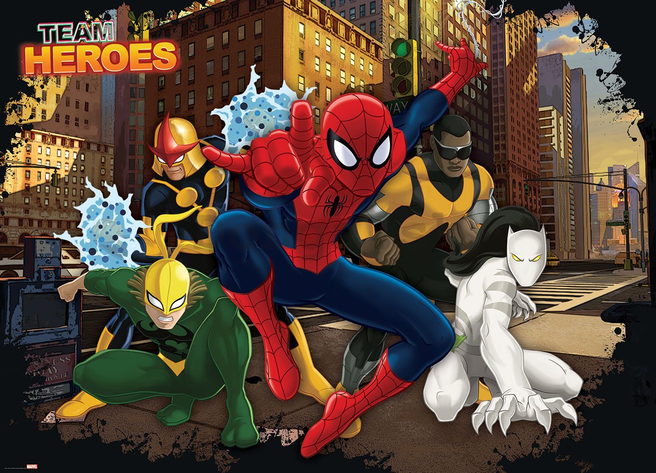Fototapeta: Team Heroes Spiderman - 254x368 cm