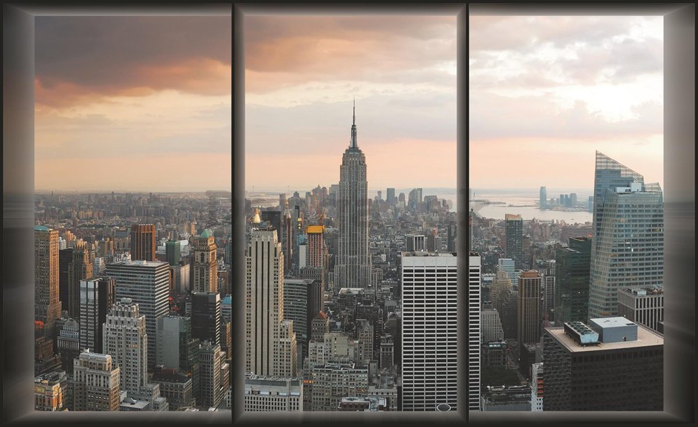 Fototapeta: Pohľad z okna na Manhattan - 254x368 cm