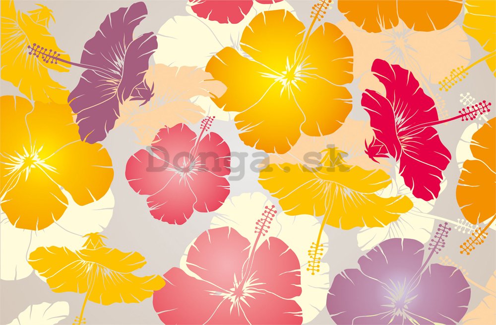 Fototapeta: Pestrofarebné kvety - 254x368 cm