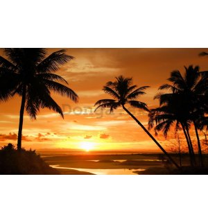 Fototapeta: Západ slnka na pláži (2) - 254x368 cm