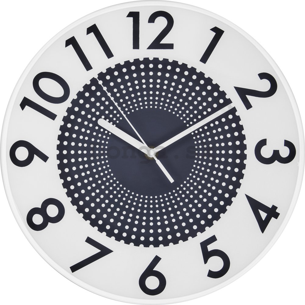 Nástenné hodiny: Bodkované nekonečno (sivá) - 35 cm