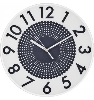 Nástenné hodiny: Bodkované nekonečno (sivá) - 35 cm