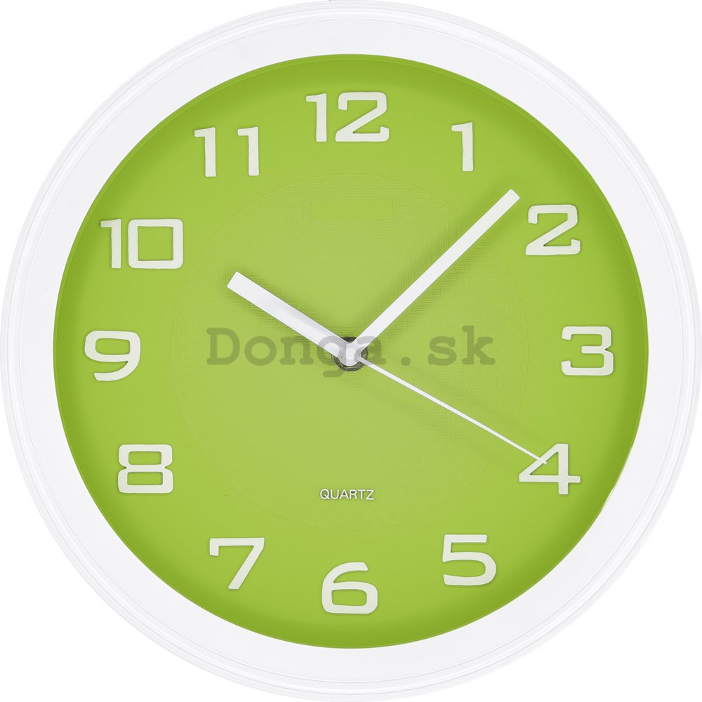 Nástenné hodiny: Klasické (zelená) - 28 cm