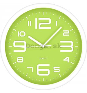 Nástenné hodiny: Zeleno-biele (2) - 40 cm