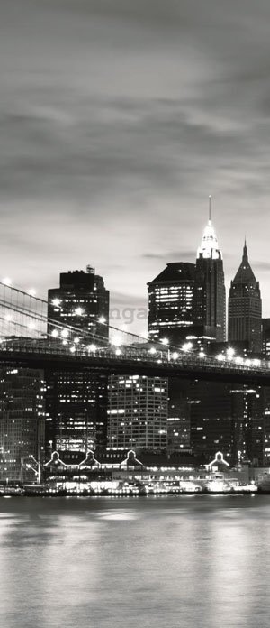 Fototapeta: Brooklyn Bridge (čiernobiely) - 211x91 cm