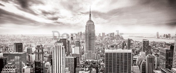 Fototapeta: Pohľad na New York (čiernobiela) - 104x250 cm