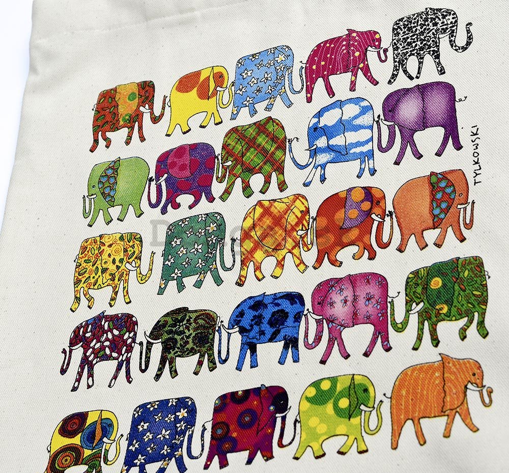 Plátenná taška – Slony