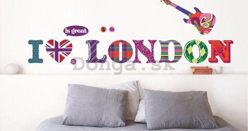 Samolepka na stenu kusová - I Love London