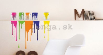Samolepka na stenu - Plechovky s farbou