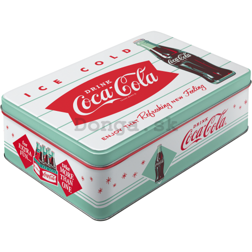 Plechová dóza plochá - Coca-Cola (Ice Cold)