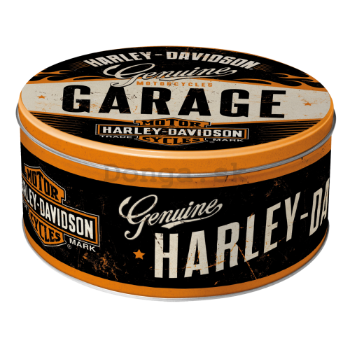 Plechová dóza - Harley-Davidson (Garage)
