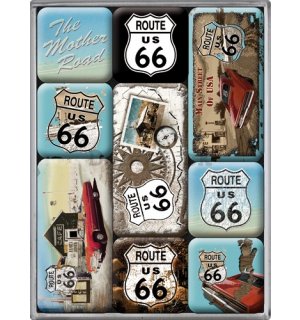 Sada magnetov – Route 66 Red Car