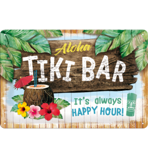 Plechová ceduľa - Tiki Bar