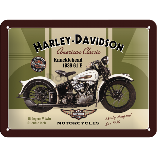 Plechová ceduľa - Harley-Davidson Knucklehead