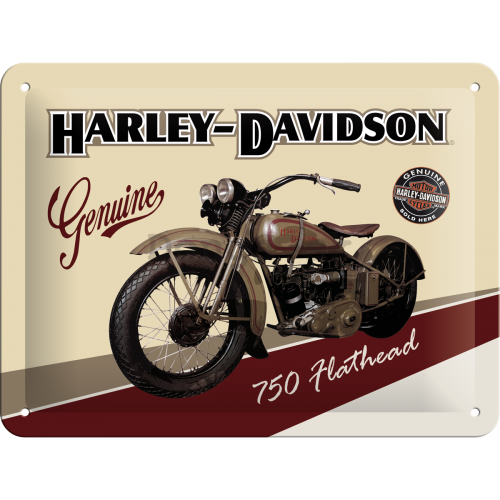 Plechová ceduľa – Harley-Davidson Flathead