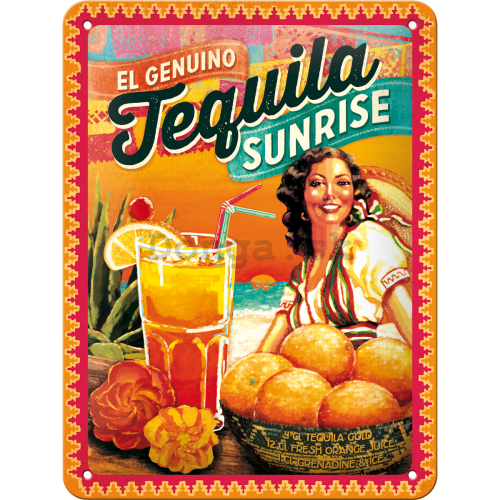 Plechová ceduľa: Tequila Sunrise - 20x15 cm