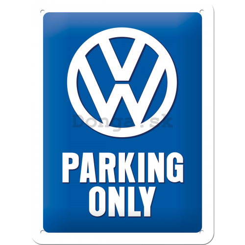 Plechová ceduľa: VW Parking Only - 20x15 cm