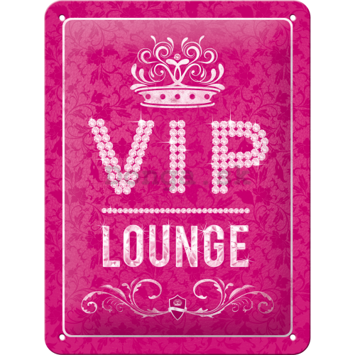 Plechová ceduľa - VIP Lounge (Ružová)
