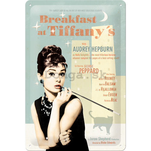 Plechová ceduľa - Breakfast at Tiffanys