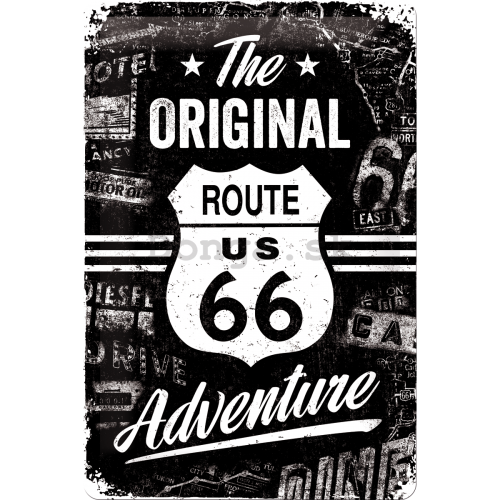 Plechová ceduľa - Route 66 (The Original Adventure)