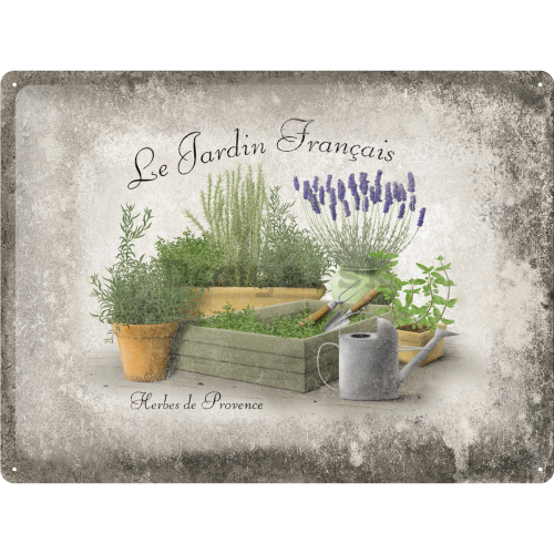 Plechová ceduľa – Le Jardin Francais