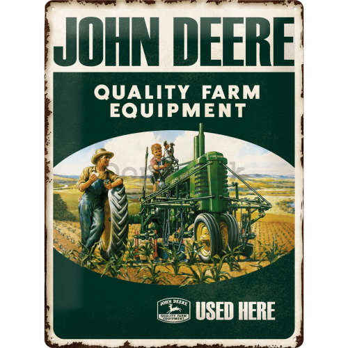 Plechová ceduľa - John Deere (Quality Farm Equipment)