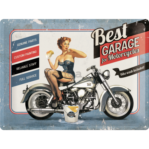 Plechová ceduľa – Best Garage For Motorcycles
