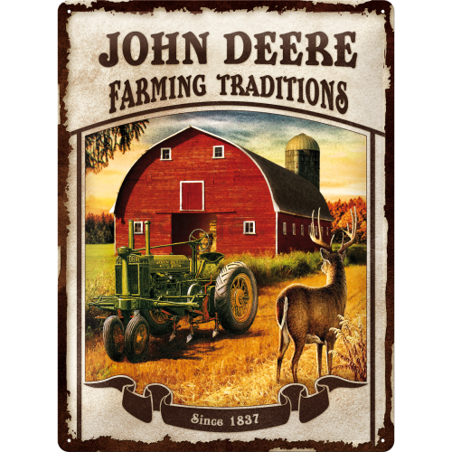 Plechová ceduľa - John Deere (Farming traditions)
