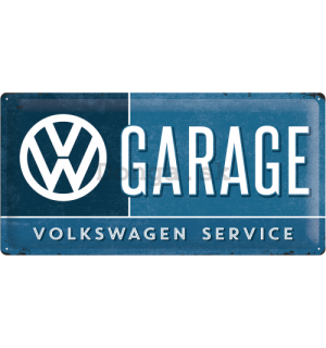 Plechová ceduľa: VW Garage - 25x50 cm