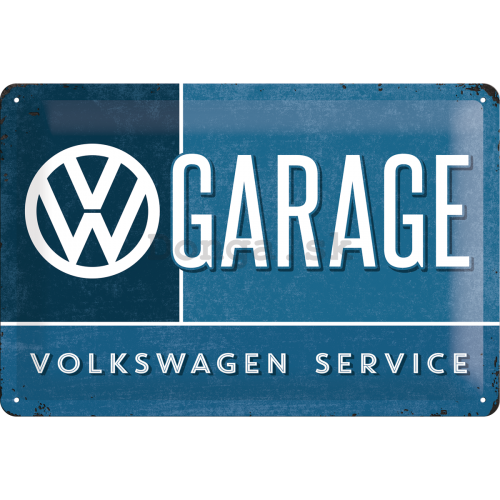 Plechová ceduľa – VW Garage