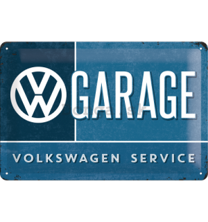 Plechová ceduľa – VW Garage