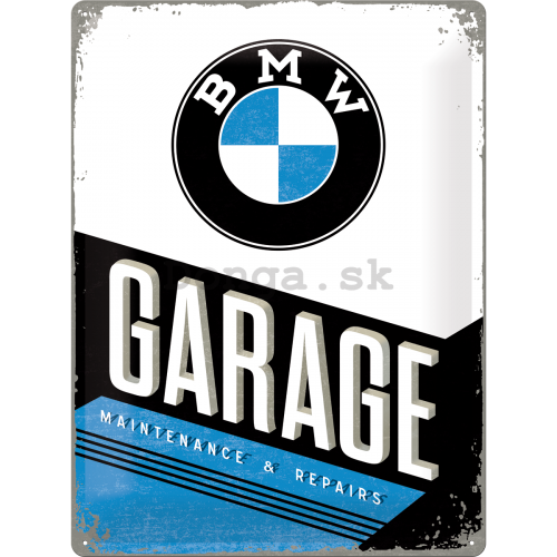Plechová ceduľa: BMW Garage - 30x40 cm