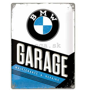 Plechová ceduľa: BMW Garage - 30x40 cm