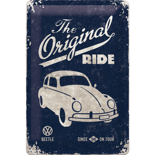 Plechová ceduľa - VW The Original Ride (Modrá)