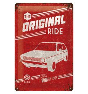 Plechová ceduľa - VW The Original Ride (Červená)