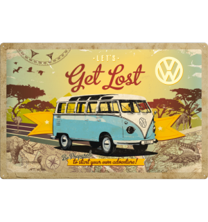 Plechová ceduľa - VW Let's Get Lost