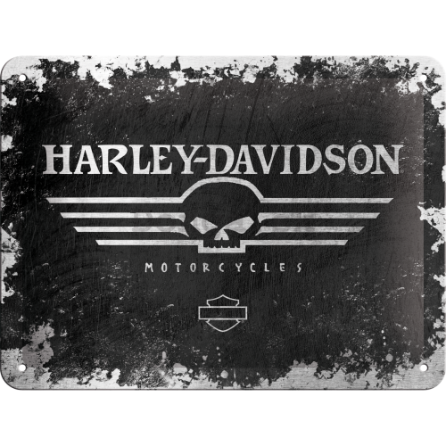 Plechová ceduľa – Harley-Davidson Skull