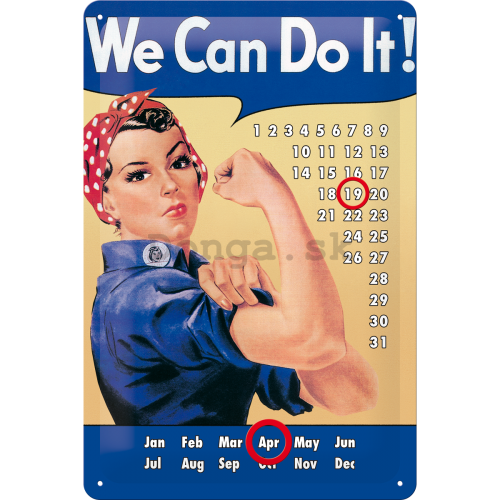 Plechová ceduľa: We Can Do It! - 30x20 cm