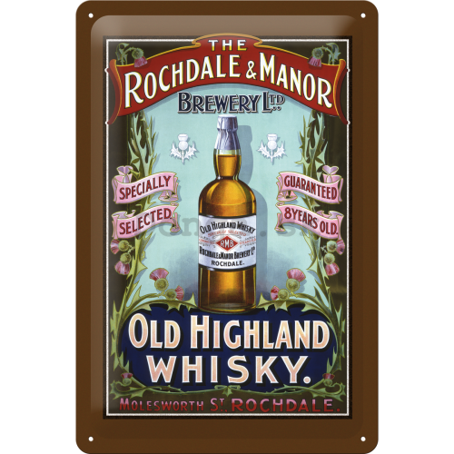 Plechová ceduľa - Old Highland Whisky