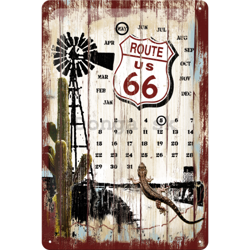 Plechová ceduľa - Route 66 Survivor (kalendár)