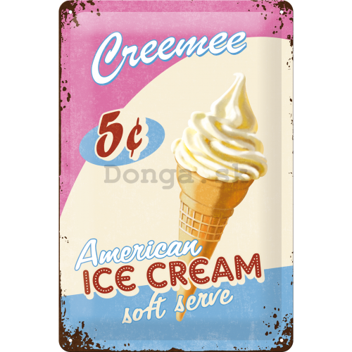Plechová ceduľa: Ice Cream - 30x20 cm