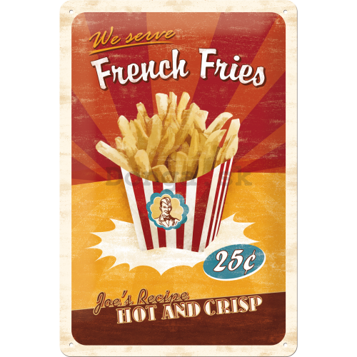 Plechová ceduľa – French Fries