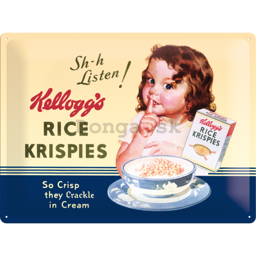 Plechová ceduľa – Rice Krispies