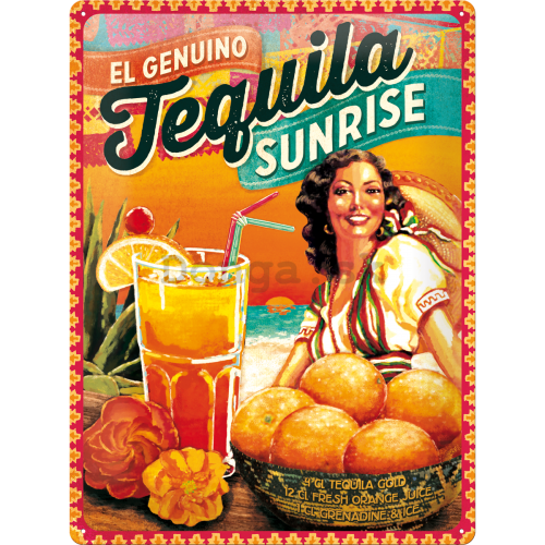 Plechová ceduľa: Tequila Sunrise - 40x30 cm