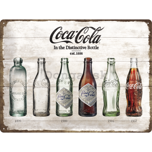 Plechová ceduľa – Coca-Cola (Fľaše)