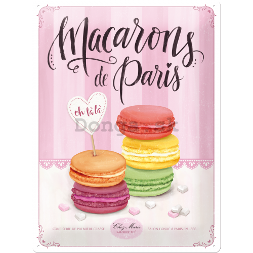 Plechová ceduľa – Macarons de Paris