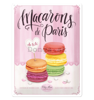 Plechová ceduľa – Macarons de Paris