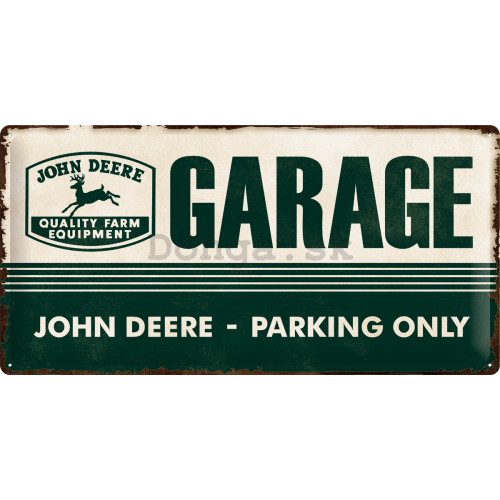 Plechová ceduľa – John Deere (Garage)