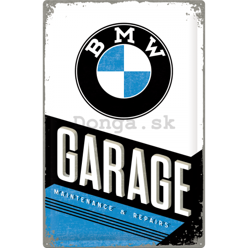 Plechová ceduľa: BMW Garage - 60x40 cm