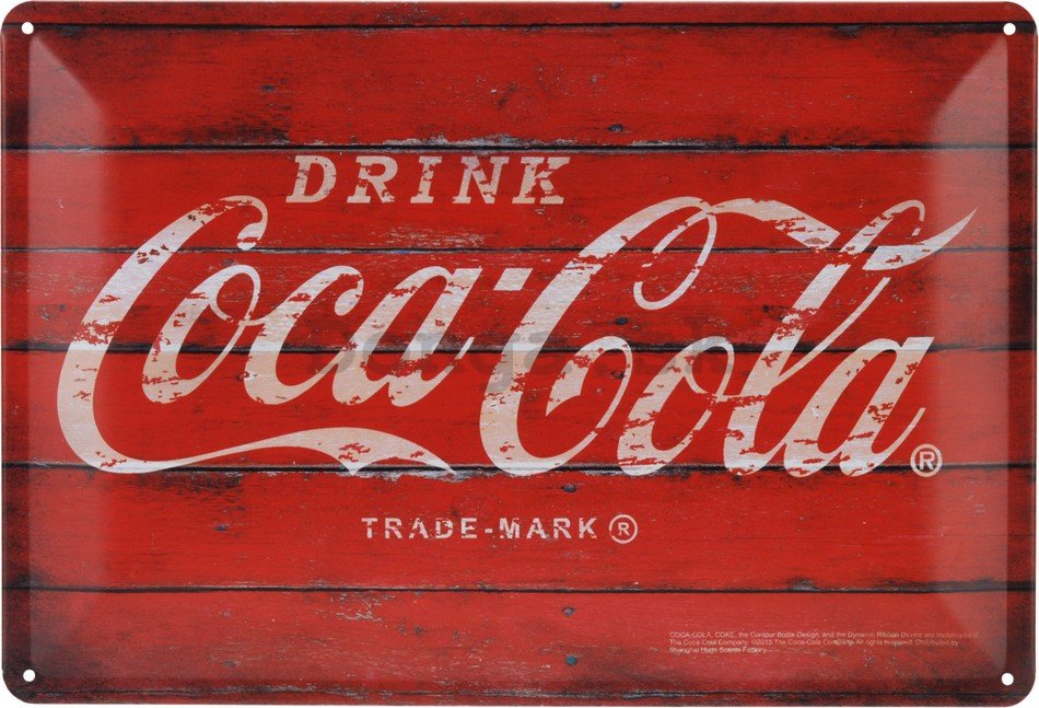 Plechová ceduľa: Coca-Cola - 20x30 cm